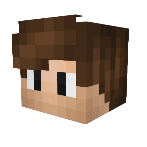 Klengel Minecraft avatar head, 3D render