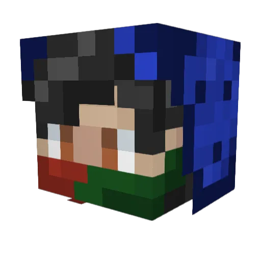 Klept1c Minecraft avatar head, 3D render