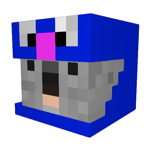 Klerc Minecraft avatar head, 3D render