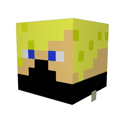 Klerion Minecraft avatar head, 3D render