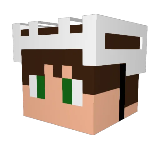 Klert_ Minecraft avatar head, 3D render