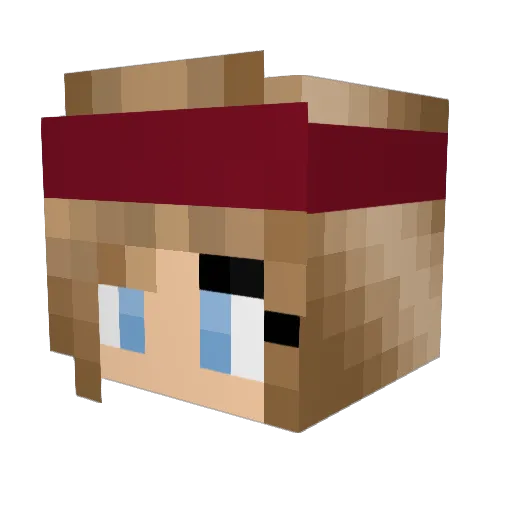 Kletena Minecraft avatar head, 3D render