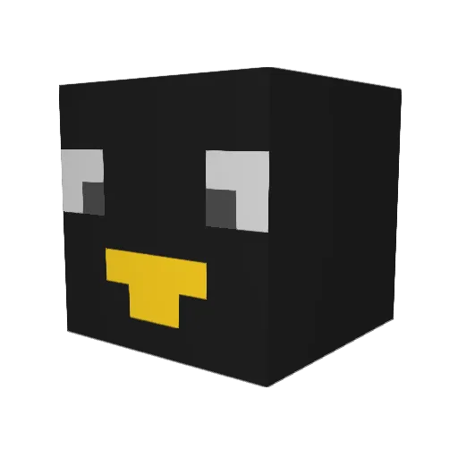 KlexOr Minecraft avatar head, 3D render