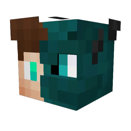 Klexery Minecraft avatar head, 3D render
