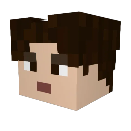 KleyaMarki Minecraft avatar head, 3D render