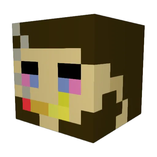 KlibreHellBoy Minecraft avatar head, 3D render