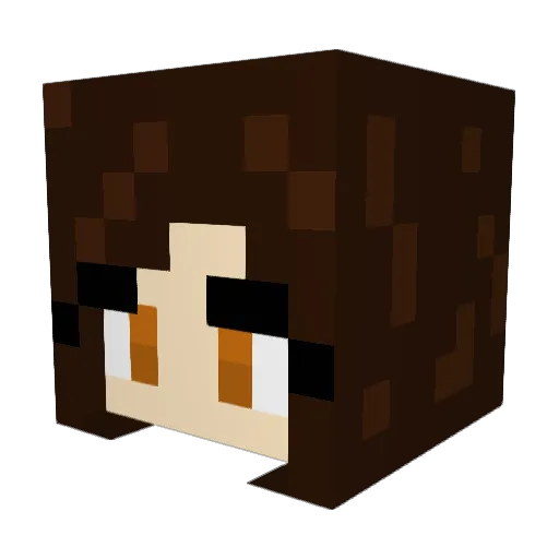 KlickWitch Minecraft avatar head, 3D render
