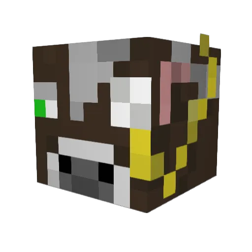 Klickbait2 Minecraft avatar head, 3D render