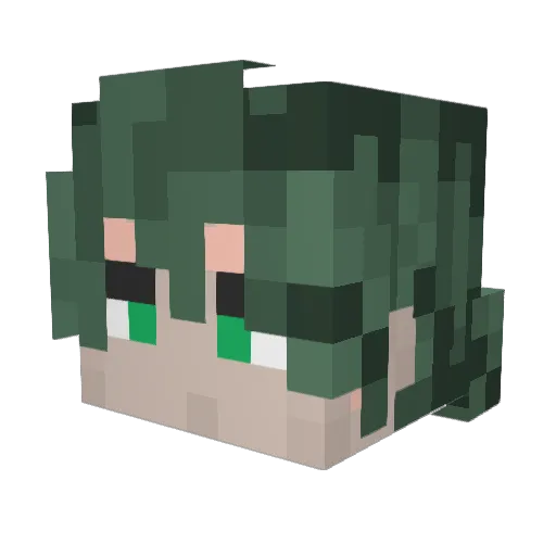 Klifffordini Minecraft avatar head, 3D render
