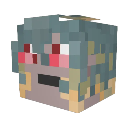 KliffothVT Minecraft avatar head, 3D render
