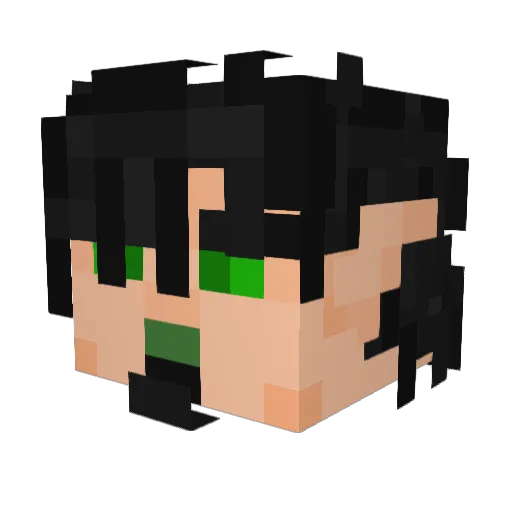 Klimoff Minecraft avatar head, 3D render
