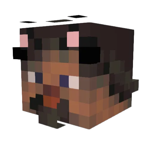 Klimouun Minecraft avatar head, 3D render