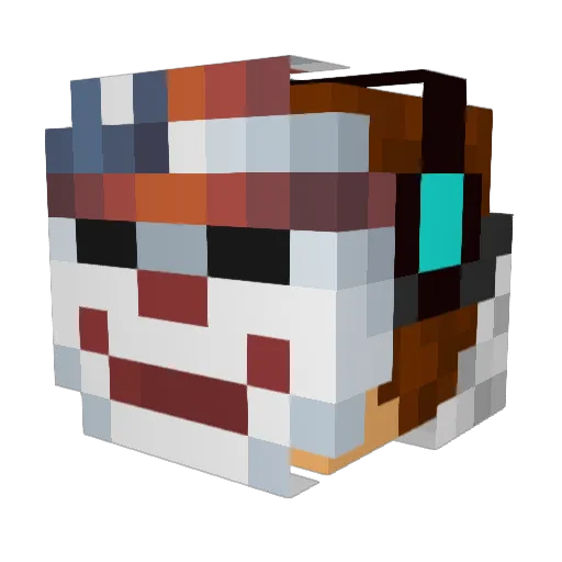 Klingelarsch Minecraft avatar head, 3D render