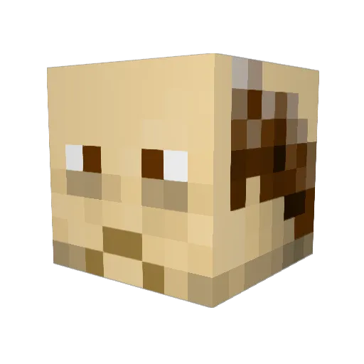 Klingleister Minecraft avatar head, 3D render
