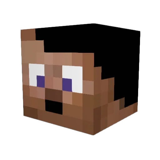 Klingni Minecraft avatar head, 3D render