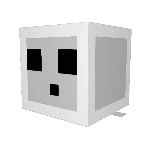 Klinked Minecraft avatar head, 3D render