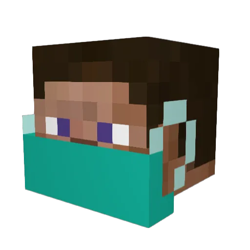 Klinthan Minecraft avatar head, 3D render