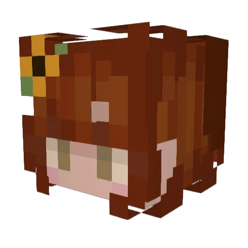 KlinzHe Minecraft avatar head, 3D render