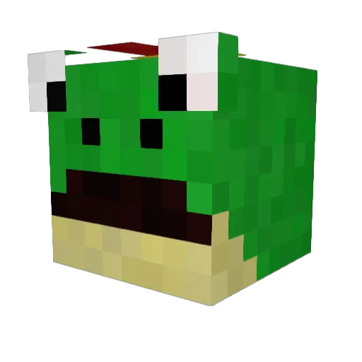 Klippy Minecraft avatar head, 3D render
