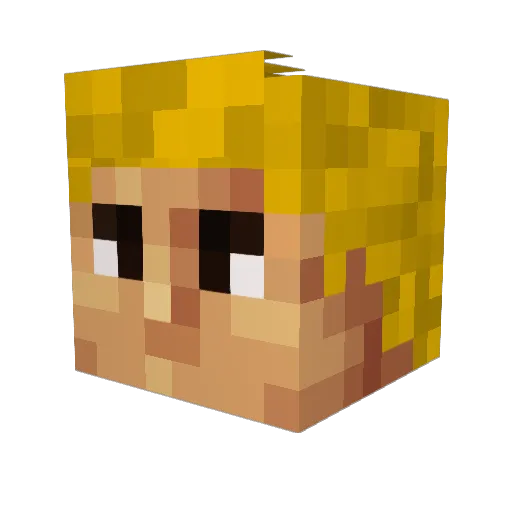 Kliptex Minecraft avatar head, 3D render