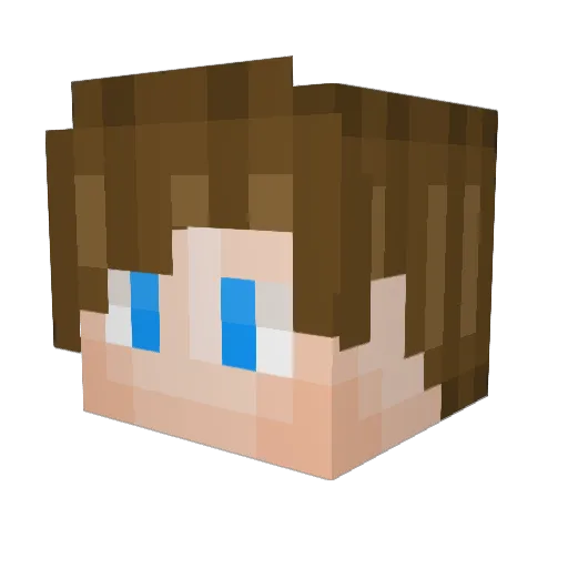 Klipzxy Minecraft avatar head, 3D render