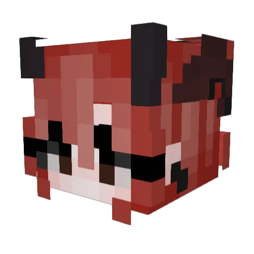 Klisik Minecraft avatar head, 3D render