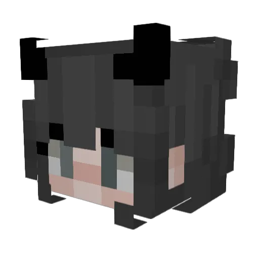 Klistana Minecraft avatar head, 3D render