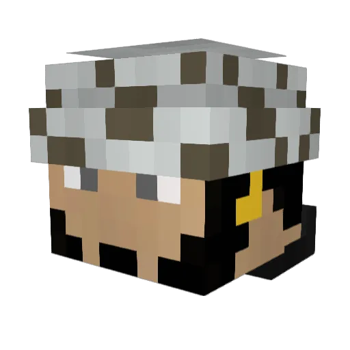 Klitorius Minecraft avatar head, 3D render