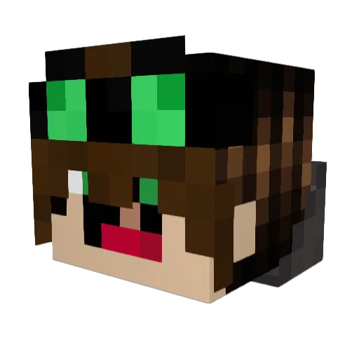 Kliyyyn Minecraft avatar head, 3D render