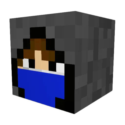 KlizMC Minecraft avatar head, 3D render