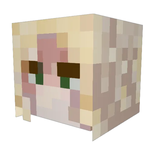 Kllowde Minecraft avatar head, 3D render