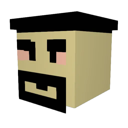 KlngAsh Minecraft avatar head, 3D render