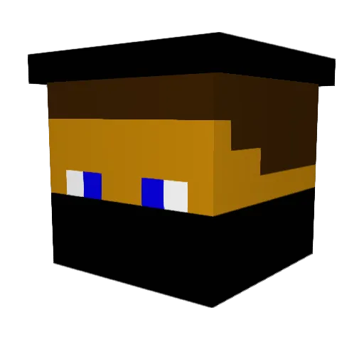 Kloabraunei Minecraft avatar head, 3D render