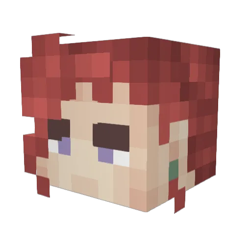 KlobigeRatte Minecraft avatar head, 3D render