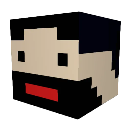 KlobsterLobster Minecraft avatar head, 3D render