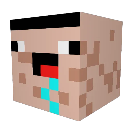 KloetenKing Minecraft avatar head, 3D render
