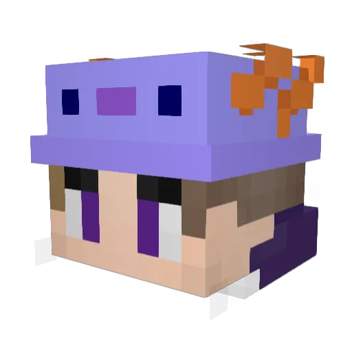 Klofec Minecraft avatar head, 3D render