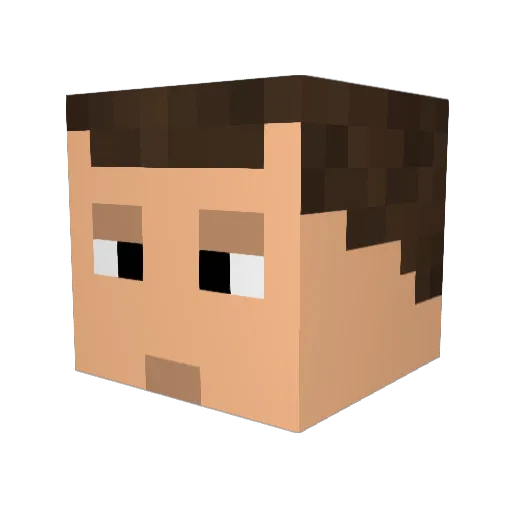 Klok312 Minecraft avatar head, 3D render