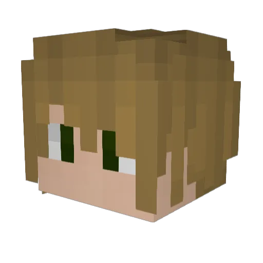 Klok_2 Minecraft avatar head, 3D render