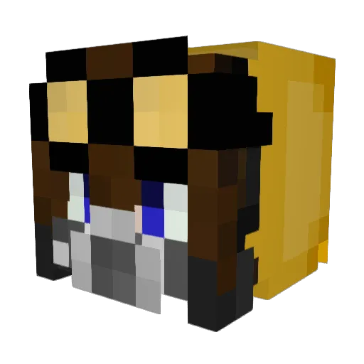 Klolax Minecraft avatar head, 3D render