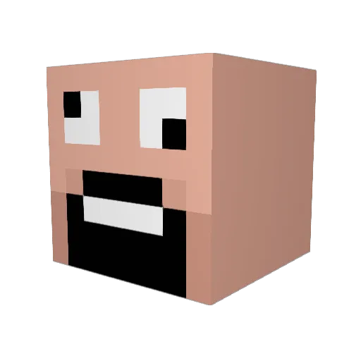 KlompNL Minecraft avatar head, 3D render
