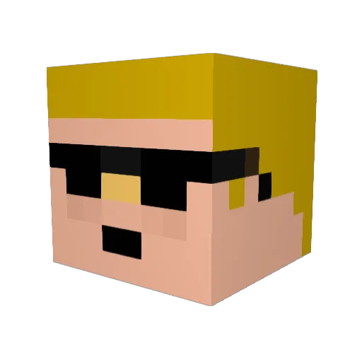 Klone28 Minecraft avatar head, 3D render