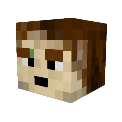 Klonegun Minecraft avatar head, 3D render