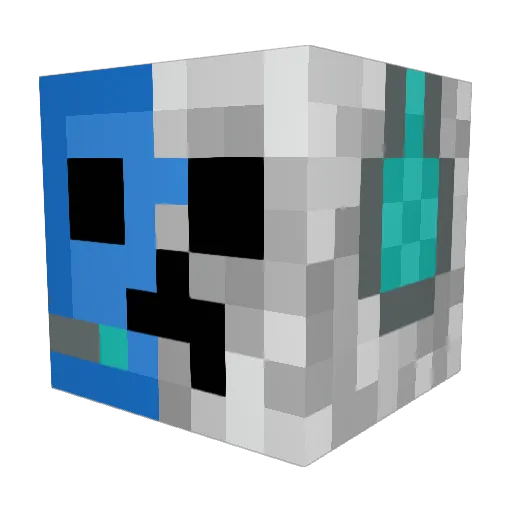 Klones77 Minecraft avatar head, 3D render