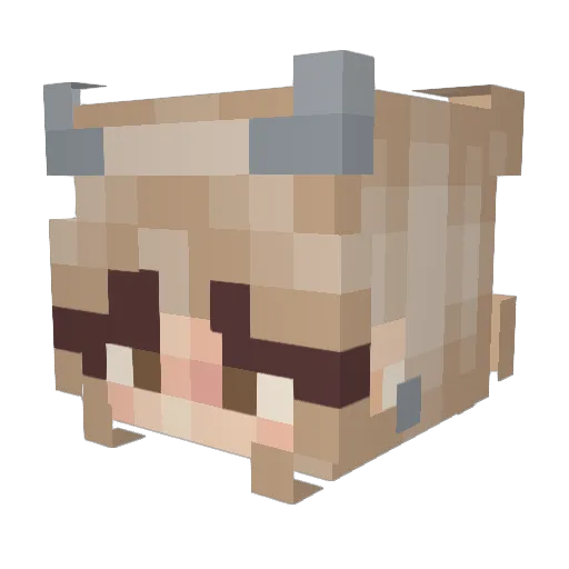 Klonestonee Minecraft avatar head, 3D render