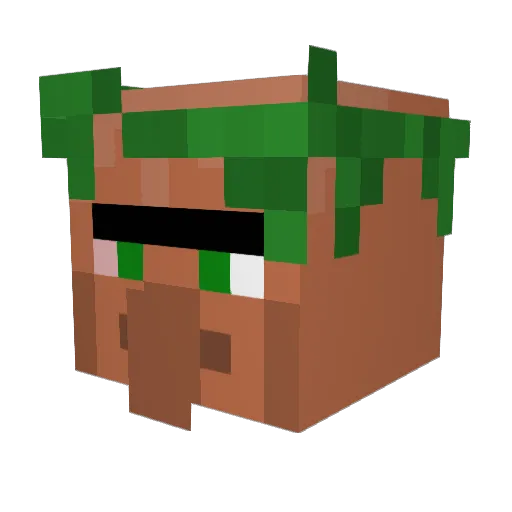 Klorna Minecraft avatar head, 3D render