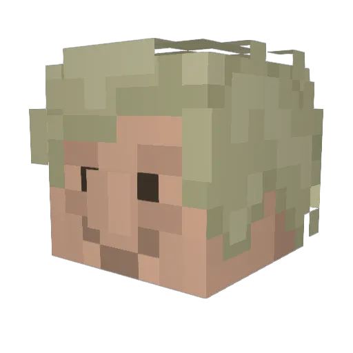 Klotex Minecraft avatar head, 3D render