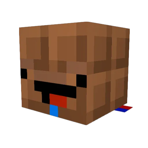 KlotzTwo Minecraft avatar head, 3D render