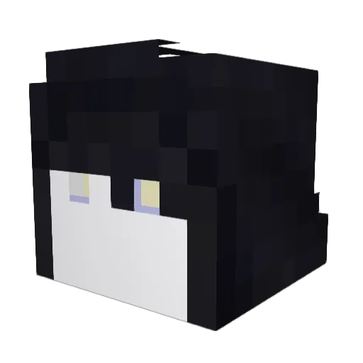 Klouhk Minecraft avatar head, 3D render