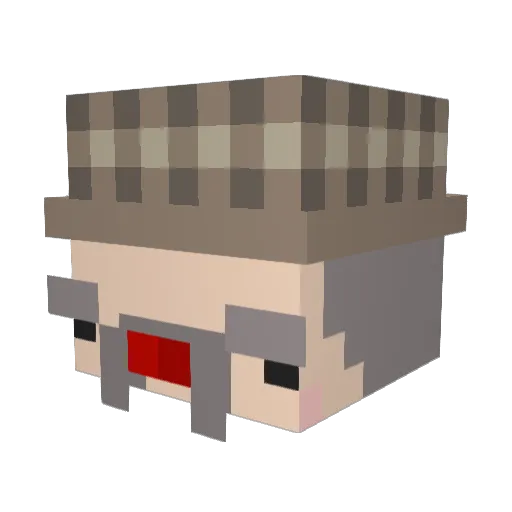 Kloun_Z Minecraft avatar head, 3D render